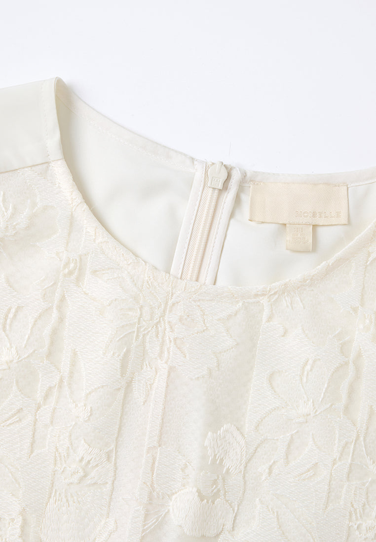 Engrave-effect Jacquard Midi Dress