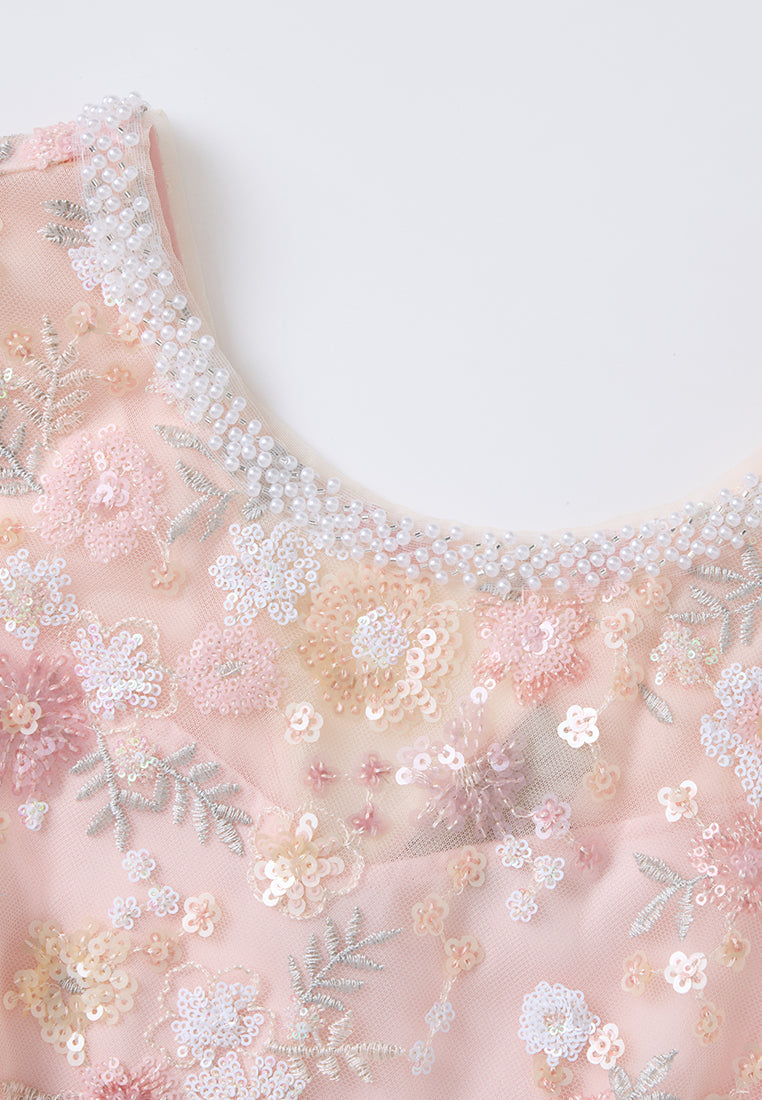 Floral-detail Embellished Maxi Dress