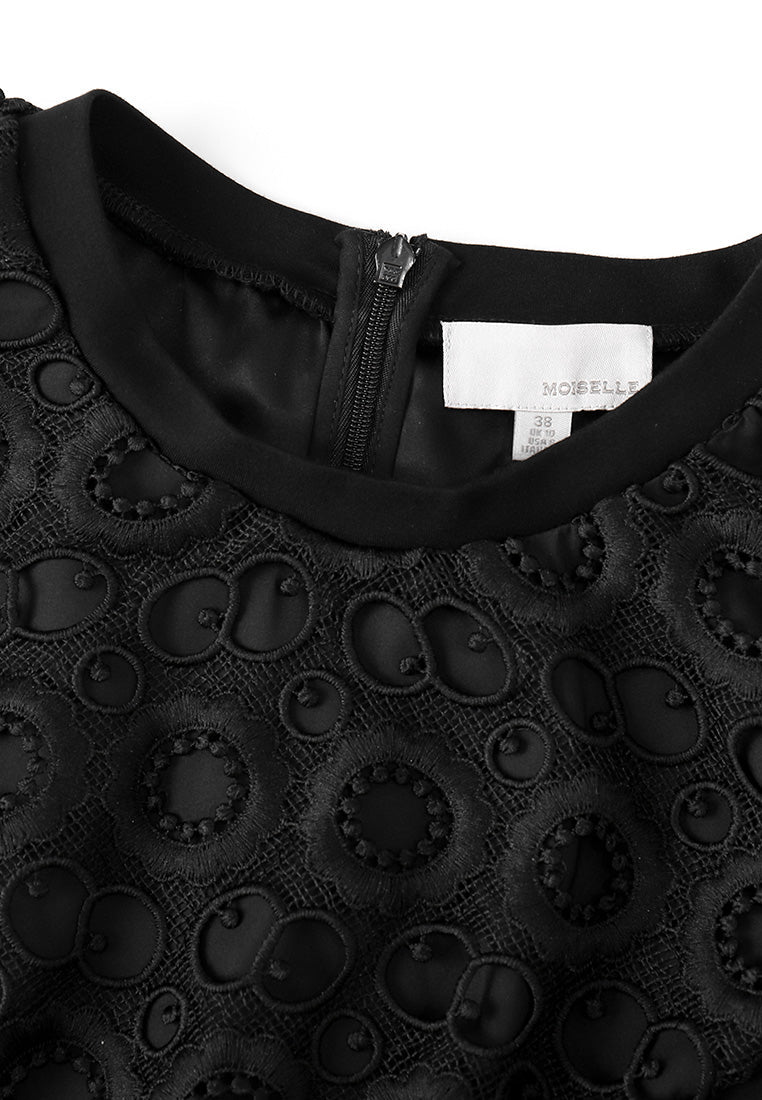Black Lace Slim Waist Dress