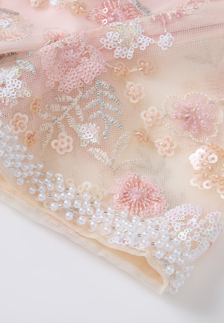 Floral-detail Embellished Maxi Dress