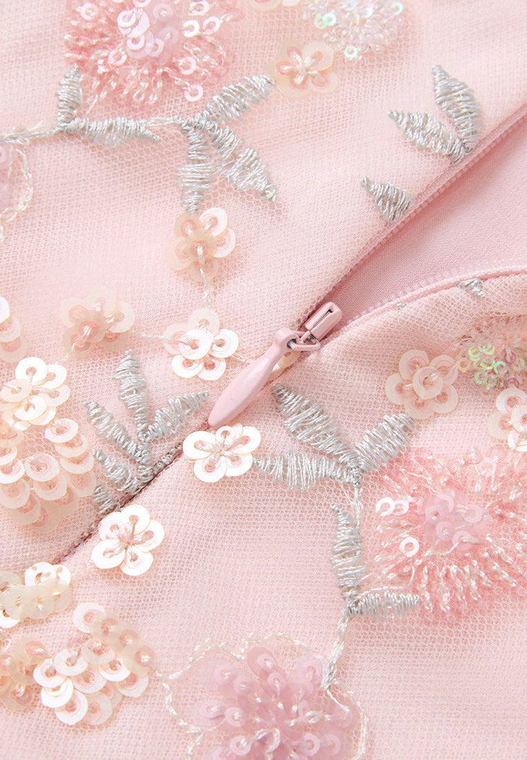 Floral-detail Embellished Maxi Dress