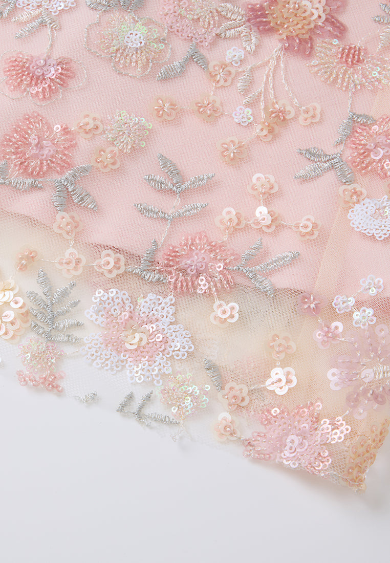 Floral-detail Embellished Maxi Dress