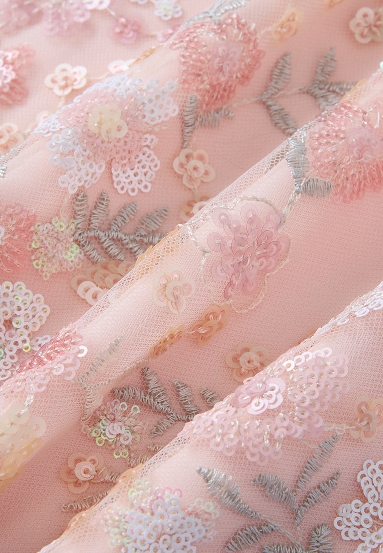 Floral-detail Embellished Maxi Dress